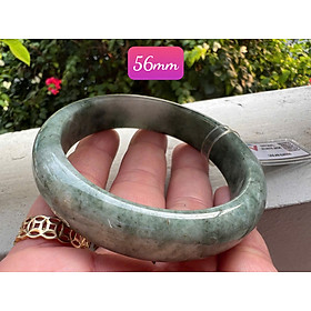 Vòng Tay Nữ Đá Cẩm Thạch Tự Nhiên Bản Hẹ Type A Ni 56mm Cao 14mm Dầy 8mm Kiểm Định Liulab 626566 Màu Xanh Đậm Bông Trắng bóng sang đẹp xinh xắn các Chị mệnh Kim mệnh Thủy 53kg - 59kg đeo tay sang sịn ạ