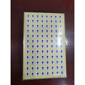 Decal nhãn mũi tên tròn xanh dương