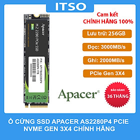 Ổ cứng SSD Apacer 256GB AS2280P4 M.2 PCIe NVMe Gen 3x4 - Hàng chính hãng