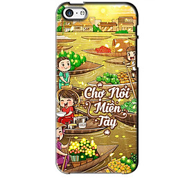 Ốp lưng dành cho điện thoại IPHONE 5C Hình Chợ Nổi Miền Tây - Hàng chính hãng