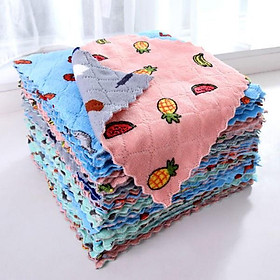 Mua Set 10 Khăn Lau Hoa Quả 25x25cm0