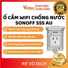 Mua Ổ Cắm WiFi Chống Nước Sonoff S55