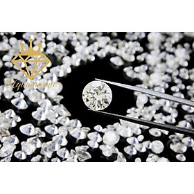 Hình ảnh (Size từ 4-7.5 ly) Kim cương nhân tạo Moissanite giác cắt Round - Nước D - Độ tinh khiết FL