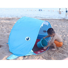 Lều Trên Cát Cho Bé VUi Chơi chống bỏng da Beach Shark Blue