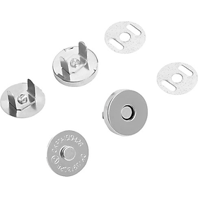 TÊN SẢN PHẨM: Bộ 10 nút hít nam châm làm túi xách 18x4mm (cỡ lớn) - Màu trắng