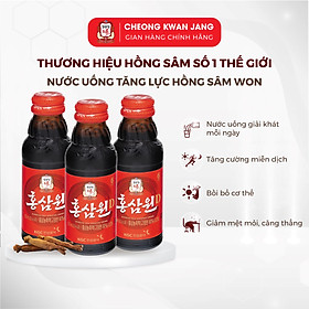 Combo 3 Chai Nước Uống Tăng Lực Hồng Sâm 3 chai x 100ml