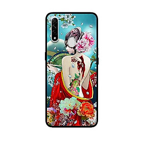 Ốp Lưng in cho Oppo A31 Mẫu Cô Gái Tóc Thắt Hoa - Hàng Chính Hãng