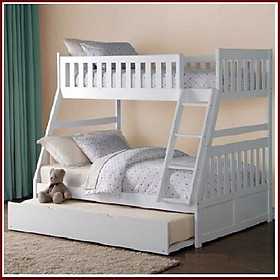 Mua Giường 3 Tầng Victoria Gỗ Tự Nhiên-Trắng