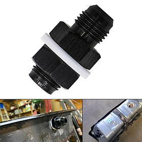 Male Flare Straight Fuel Cell Bulkhead Fitting Adapter with Locking Nut Fit for Auto Parts