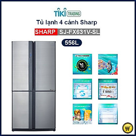 Tủ Lạnh Sharp Inverter 556L SJ-FX631V-SL