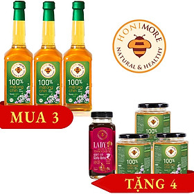 Combo 3 chai mật ong chín HONIMORE Hoa miền núi