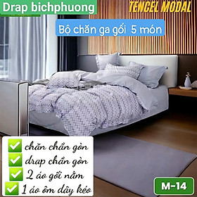 Bộ Chăn Ga Gối Tencel Modal Cao Cấp/ Chất Liệu Siêu Mềm Mịn Mát An Toàn Với Mọi Làn Da
