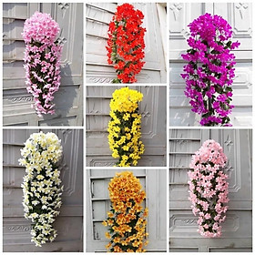 Chùm hoa treo tường 200 bông 4 dây thả dài, dây leo ban công trang trí sân vườn