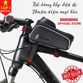 Túi xe đạp treo gắn sườn xe chống nước cao cấp, túi treo sườn xe đạp - Chính hãng dododios - Màu đen