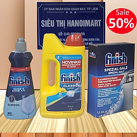 Combo bột bóng muối Finish cho máy rửa chén