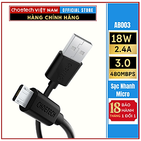 Cáp Micro USB Sạc Nhanh  Micro CHOETECH AB003( HÀNG CHÍNH HÃNG )