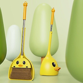 Mua Bộ Chổi Quét Nhà Chống Dính  Chổi Kèm Ky Hốt Rác Hình Vịt Vàng Đáng Yêu Tiện Dụng 2 in 1