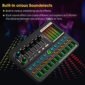 Mua Soundcard K500 - Soundcard chuyên thu âm  livestream  karaoke online - 2 cổng micro  song ca dễ dàng - Đầy đủ chức năng auto tune  đổi giọng  hiệu ứng khán giả - Điều chỉnh bass treble echo  giảm tiếng ổn - Kết nối bluetooth dễ dàng