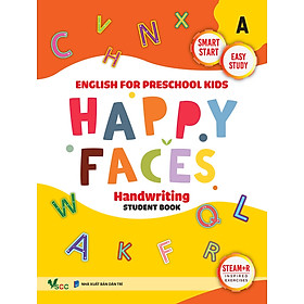 Sách Tiếng Anh mẫu giáo môn Tập Viết cho trẻ từ 2 đến 4 tuổi Happy Faces Level A