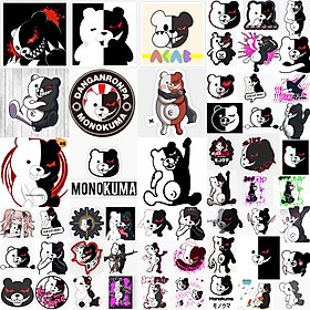 Sticker gấu Monokuma 30-60 ảnh khác nhau / hình dán Danganronpa monopuma