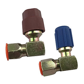 A/C High / Low Side Coupler R12 To R134a Adapter 90 degrees Quick Connector