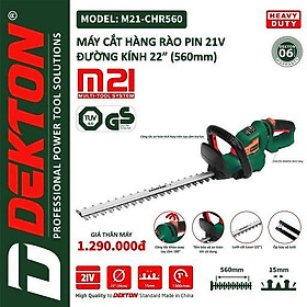Mua MÁY CẮT TỈA HÀNG RÀO CHÂN PIN   M21-CHR560 DEKTON-HÀNG CHÍNH HÃNG
