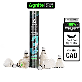 [Hộp 12 quả] Cầu lông chính hãng Agnite - lông ngỗng, lông vịt cao cấp - chắc chắn, chịu va đập, cầu bền đường bay ổn định - Lông vịt F2207