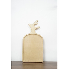 Khay gỗ tần bì sừng Hươu ECOHUB có tay cầm 30x15 cm
