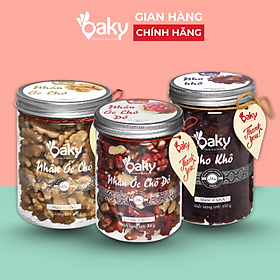 Quà Tặng Oaky - Combo Hạt Dinh Dưỡng Cao Cấp Nhân Óc Chó Vàng, Nhân Óc Chó Đỏ, Nho Khô - Tặng Túi Giấy Sang Trọng