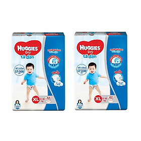 2 Gói Tã Dán Huggies Dry Gói Cực Đại XL62 (62 Miếng) - Bao Bì Mới