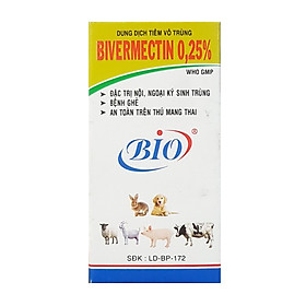 Dung dịch tiêm diệt ve ghẻ bọ chét trên chó mèo  - Trung Bình 0.25% 20ml