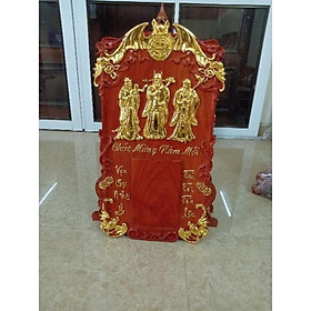 Mua Đốc Lịch 3 ông Phúc Lộc Thọ gỗ Hương nguyên khối phủ vàng