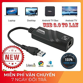 Mua Dây chuyển đổi USB 3.0 sang lan-Đầu cáp chuyển đổi cổng USB 3.0 sang cổng mạng lan RJ45 -PC