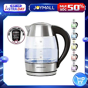 Ấm Điện Thủy Tinh Siêu Tốc Có Điều Chỉnh Nhiệt Độ Lock&Lock EJK341 (1.8L) - Hàng chính hãng
