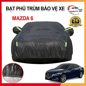 [MAZDA 6] Bạt Phủ Xe Ô Tô 3 Lớp Chất Liệu Polyester Cao Cấp Cho Xe MAZDA 6, Bạc Phủ Trùm Bảo Vệ Che Nắng, Chống Nóng, Che Mưa Tuyệt Đối 100%, Bạt Của Xưởng May Theo Kích Cỡ Xe Cam Kết Vừa Xe 100% Và Bảo Hành 2 Năm