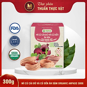 Mì Rau Củ Củ Cải Đỏ Và Củ Dền Ăn Dặm Organic Anpaso Cho Bé Từ 6 Tháng Tuổi 120g/ 300g - Bổ Sung Chất Xơ, Giàu Sắt và Các Vitamin C, Nhóm B, A, Cải Thiện Hệ Tiêu Hóa, Tốt Cho Sức Khỏe Của Bé