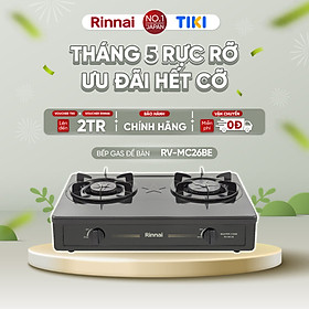 Mua Bếp gas dương Rinnai RV-MC26BE mặt bếp men và kiềng bếp men - Hàng chính hãng