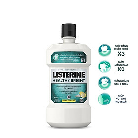 (Quà tặng) Nước súc miệng Listerine Healthy Bright trắng sáng 250ml - 210070625