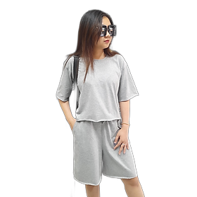 M101-Bộ Quần Áo Thun Nữ Blueming- co giãn 4 chiều - Cotton 100% - Không Lai - Năng động