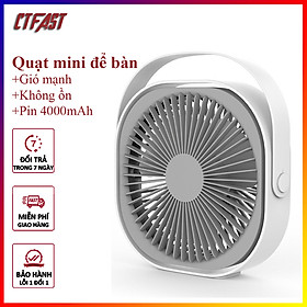 Mua Quạt mini để bàn  quạt tích điện usb CTFAST M102 - Quạt cầm tay 3 tốc độ  điều chỉnh hướng gió 360 độ  không gây ồn  pin sạc dung lượng cao - hàng chính hãng