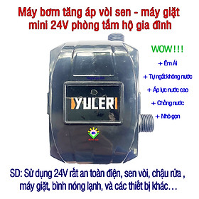 Máy bơm tăng áp vòi sen - máy giặt mini 24V phòng tắm hộ gia đình