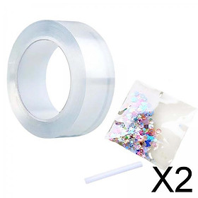 2xbubble Balloons Blowing Tape Adhesive Mounting Tape Sensory Toy Clear 3cm Wide 1m Long