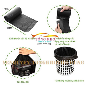 Mua Túi rác tự phân hủy  túi rác thân thiện với môi trường màu đen túi 1kg 3 cuộn 45*55cm  55*65cm  65*78cm
