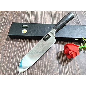 Mua DAO - DAO BẾP NHẬT BẢN SANTOKU THÉP DAMASCUS MÃ A11 DT116 nt topcomshop vn