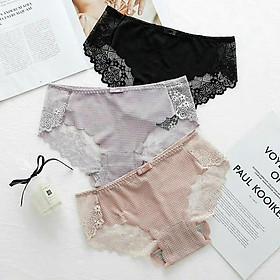 Quần lót nữ 2212 ren hoa mềm kết nơ ôm nửa mông xinh xắn gợi cảm
