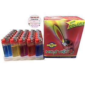 Mua Hộp Quẹt Gas trong Hoa Việt loại to đủ màu | Combo 10 cái  và Hộp 30 cái