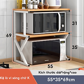 Mua Kệ để lò vi sóng lò nướng khung sắt chữ H K  kệ chân sắt phủ sơn tĩnh điện mặt gỗ MDF phủ melamine