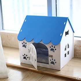 Nhà chuồng dễ thương cho chó mèo (giao màu ngẫu nhiên)