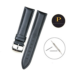 Dây đồng hồ da bò cực mềm size 18mm 19mm 20mm 22mm chịu nước và đàn hồi tốt - M02