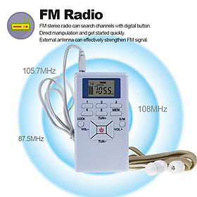 Mua Máy nghe radio bỏ túi Mini Portable DSP Stereo FM Radio Digital Clock Receiver